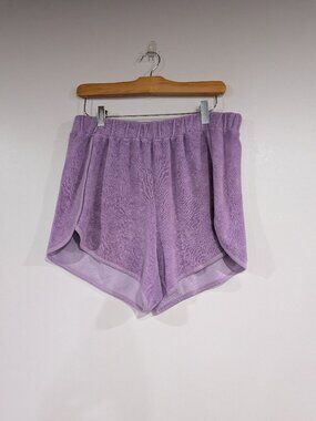 Monrow Terry Cloth Dolphin Shorts Mauve Purple Size Medium
